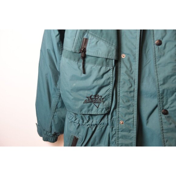 Vintage CB Parka Ski Jacket With Pants Snow Suit Size Medium Teal Green Pants 34 - Picture 6 of 16